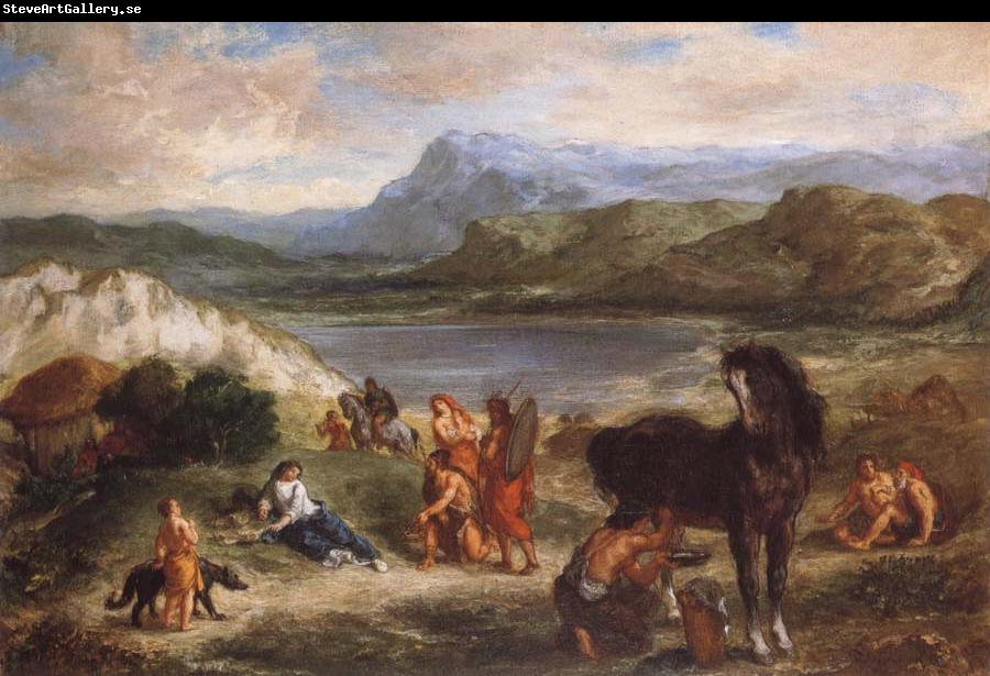 Ferdinand Victor Eugene Delacroix Ovid among the Scythians
